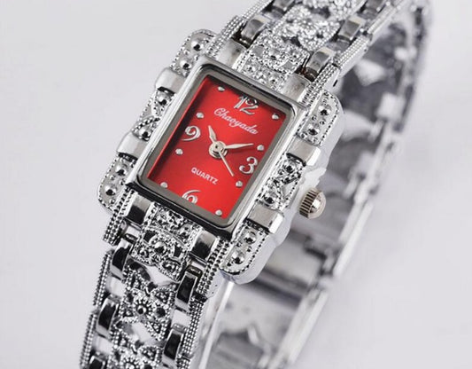 Roman Style Watch Square Diamond-studded Steel Watch 68 Movement Watch