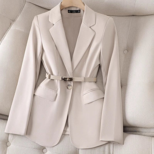 Womens Professional Casual Fashionable Versatile Simple Elegant Slim-Fit Blazer