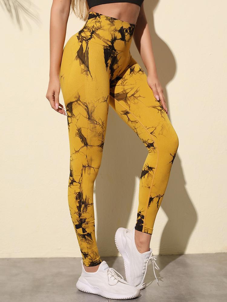 Women's Seamless Fitness Tie Dye Sports Yoga Pants