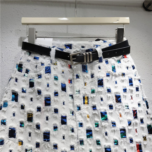 Design Sense Denim Hip-wrapped Skirt