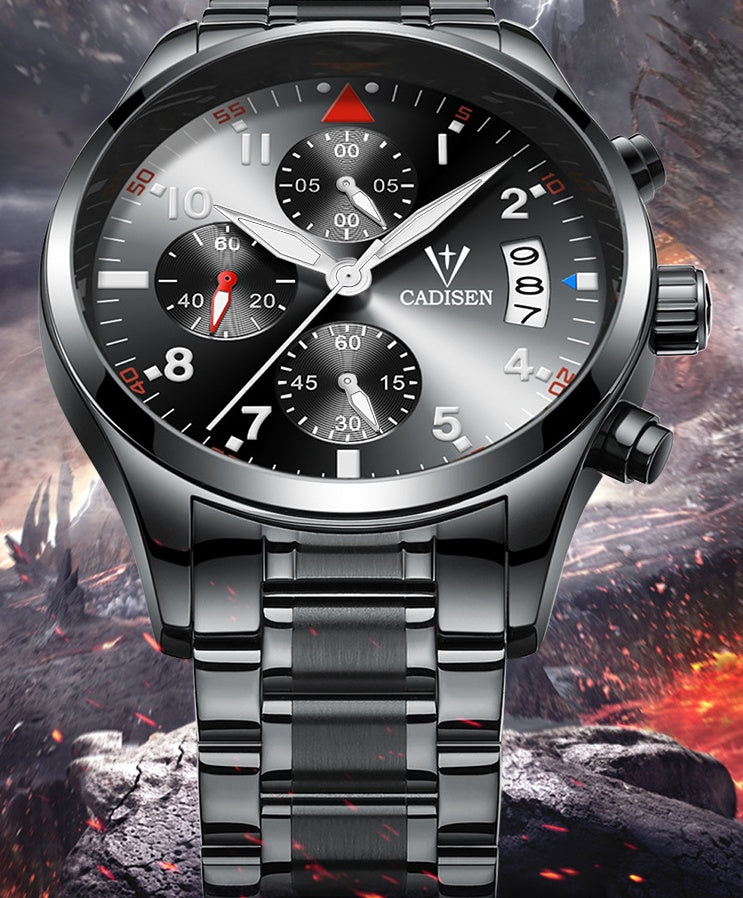 Quartz Fashion Multifunctional Stainless Steel Watch