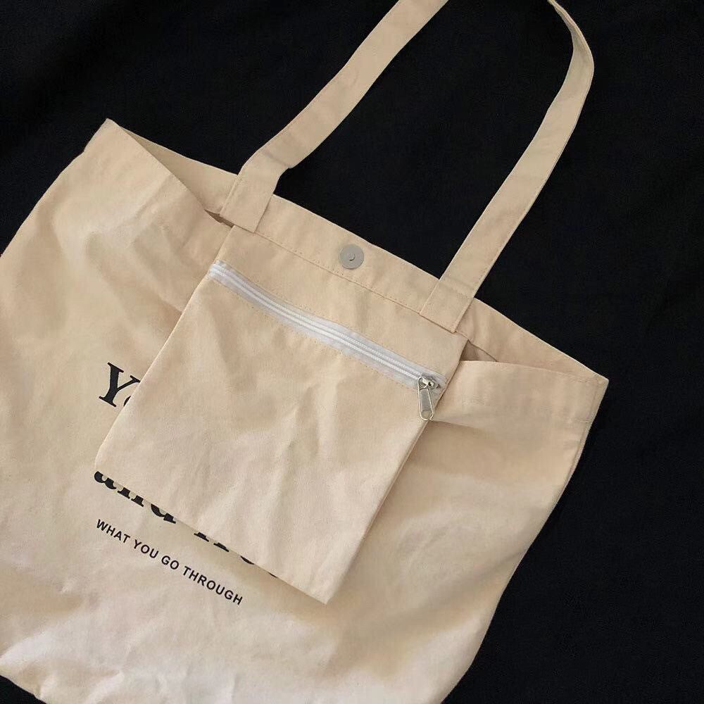 Vintage English Letter Canvas Bag