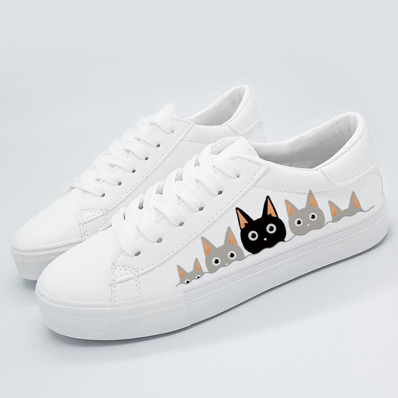 Anime cat hand-painted casual sneakers