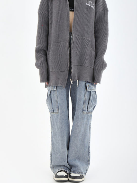Washed Loose Fitting Casual Pants