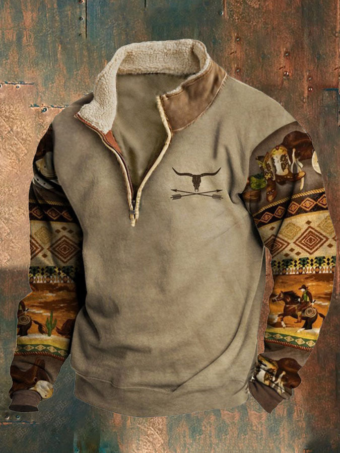 Half Zipper Turtleneck Sweater Men's