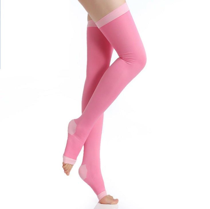 Manufacturer 420D sleep socks high pressure thin calf socks set leg socks elastic night shaping stovepipe socks toe
