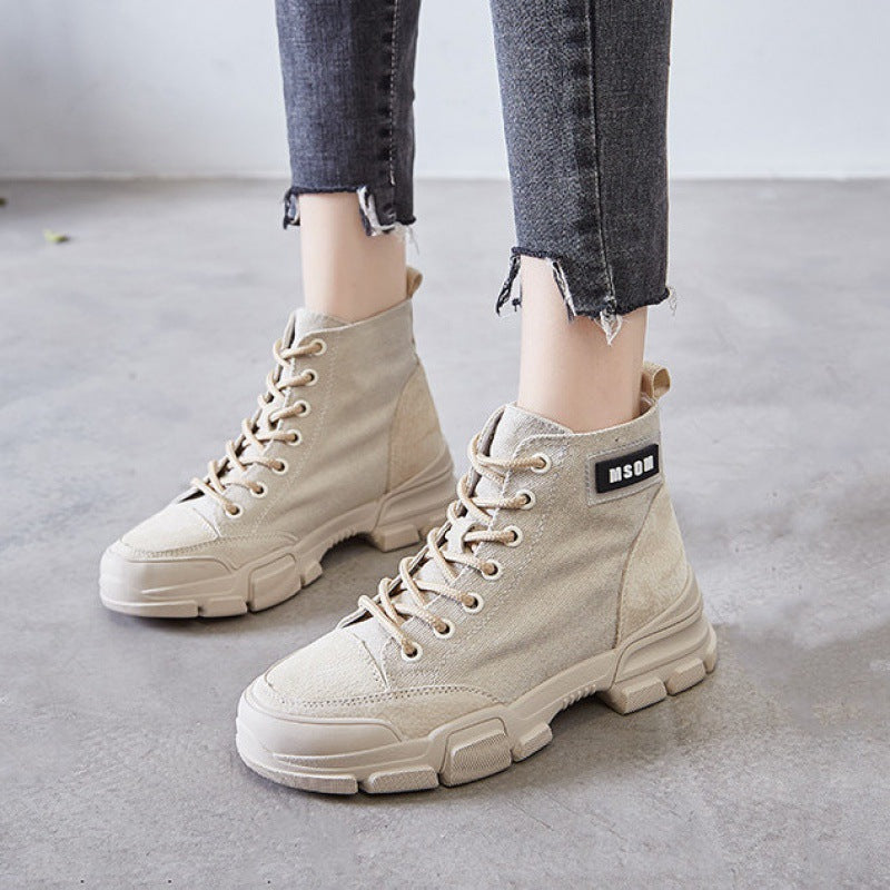 New Desert Boots All-match Student High-top Canvas Short Boots