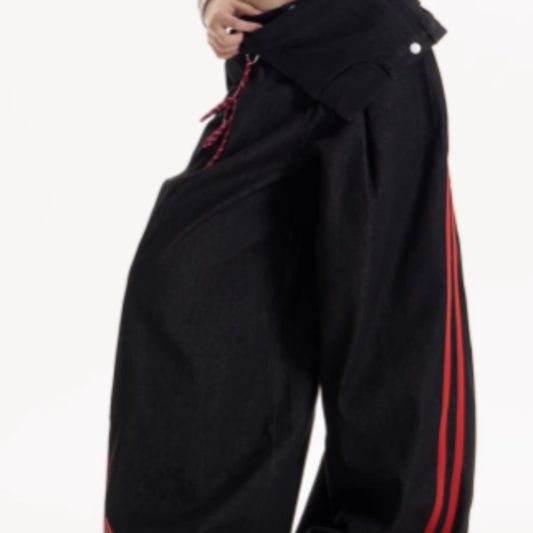 American Retro Spicy Striped Casual Pants