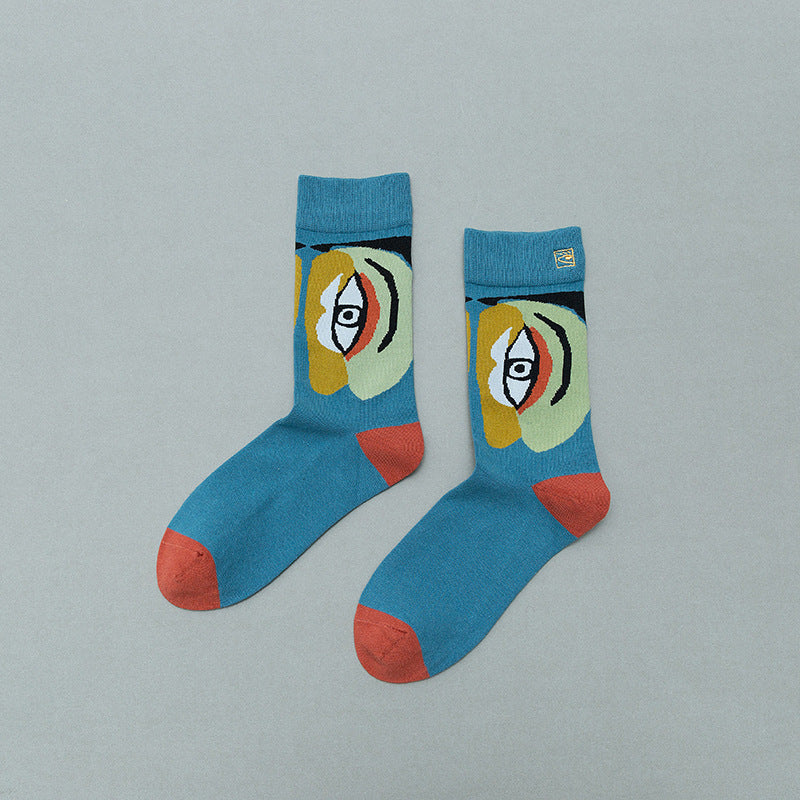 Retro Mid tube socks street art skateboard socks