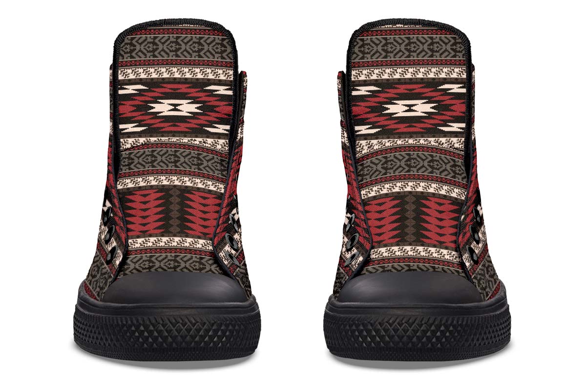 Printed Couple High-top Canvas Shoes