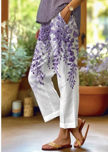 Casual Sports Pants Versatile Elastic Waist Slimming
