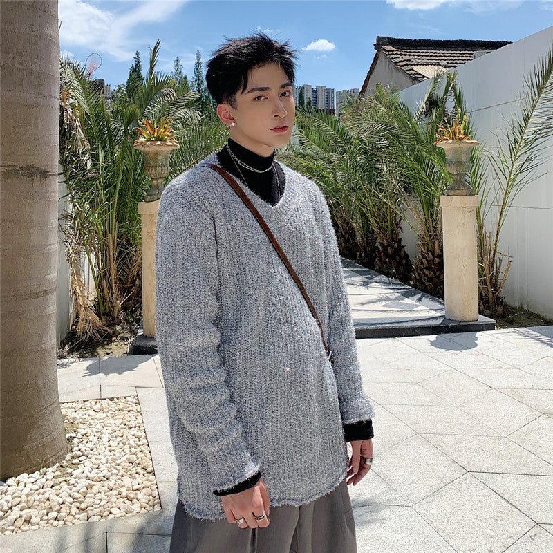 Fashion Unisex Coarse Wool Loose Coat