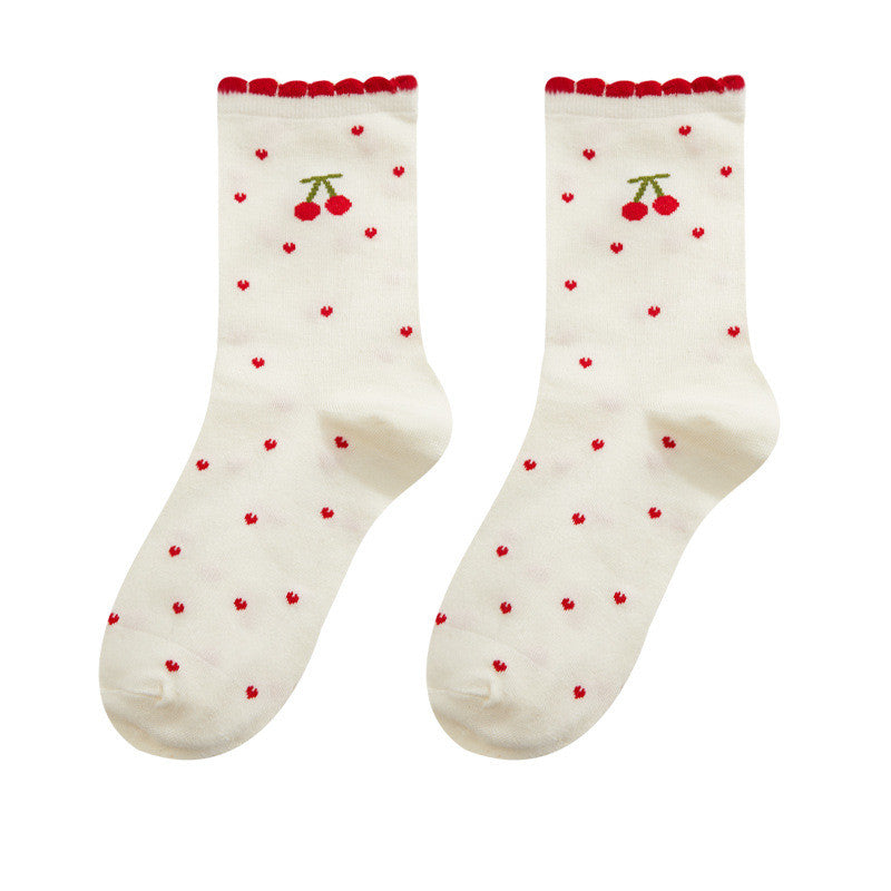Lace Socks Children's Mid-calf Ins Fashion Cute Japanese Style