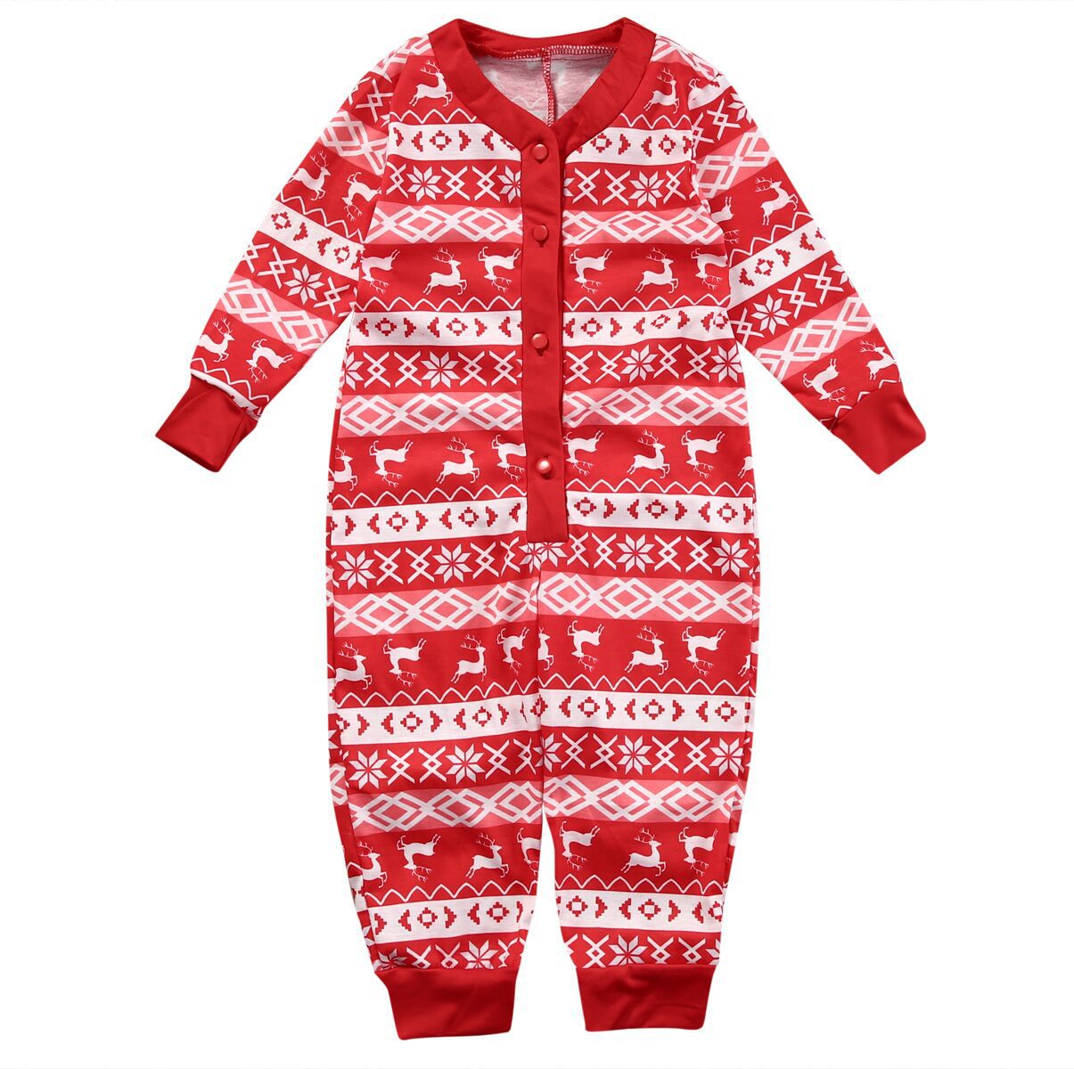 Jule-forældre-barn pyjamas sæt med print
