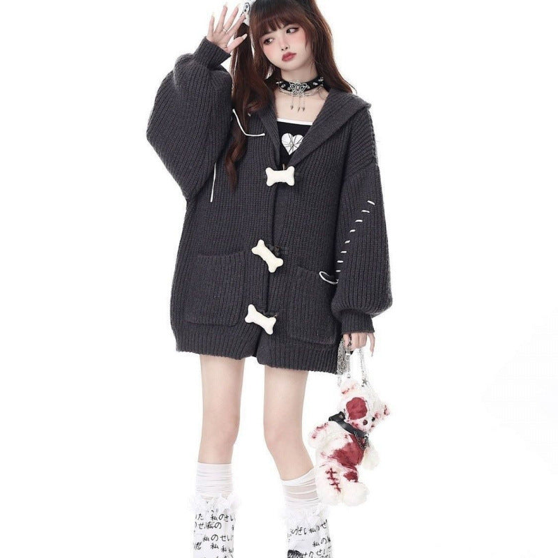 Fall Winter Hooded Thick Sweater