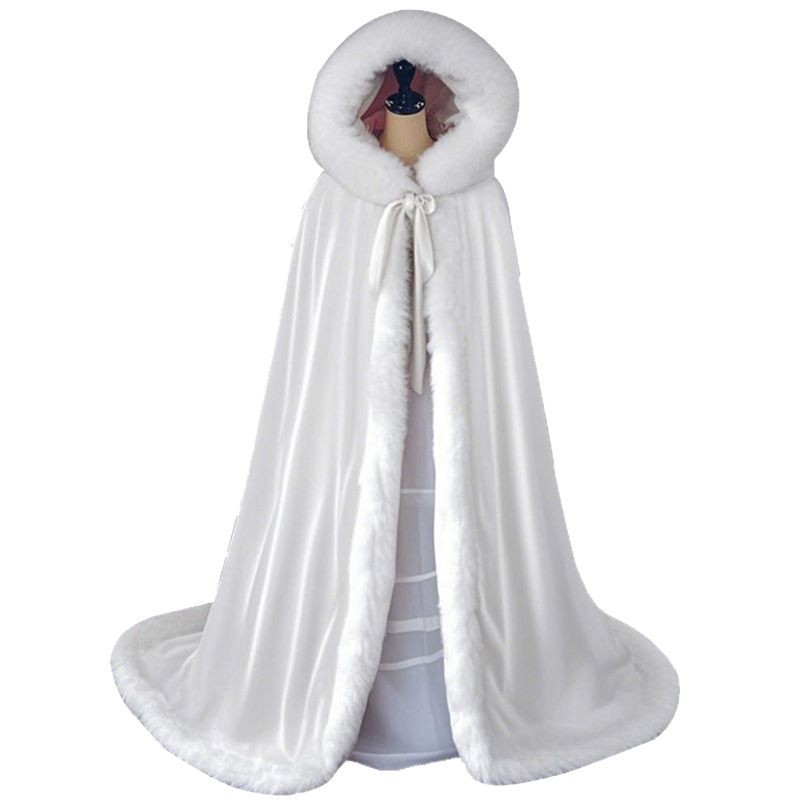 Retro Han Chinese Clothing High-grade Long Wool Cloak