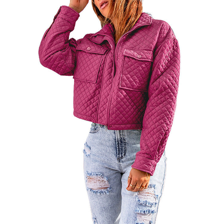 Women's Casual Long Sleeve Coat Lapel Solid Color