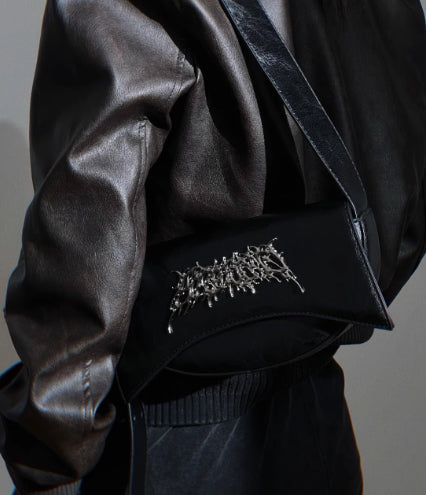 Dark Hot Girl Neutral Y2K Thorn Retro Underarm Shoulder Bag