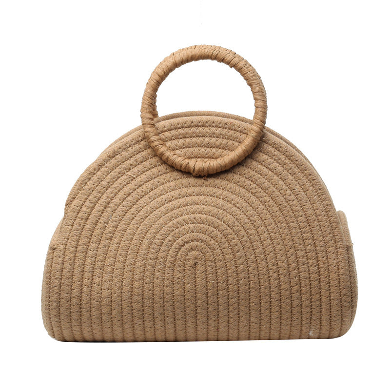 New Urban Simple Holiday Casual Handbag Fashion Trend Woven Bag
