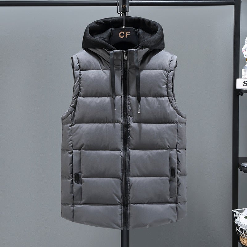 Herre efterår/vinter dun- og bomuldsvest