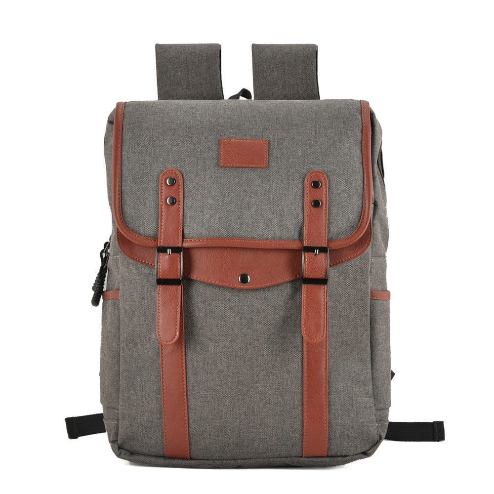 Men's Fashion Casual Large Capacity Canvas Backpack