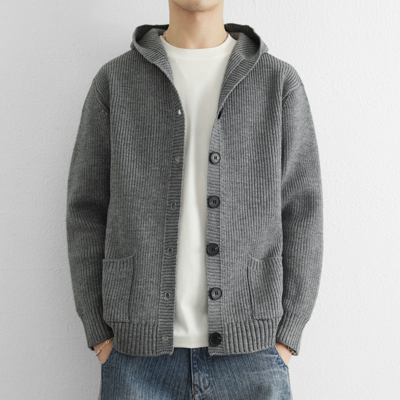 Korean-style Solid Color Trendy Casual Hooded Sweater