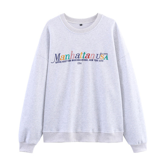 Sweatshirt College Style Pants Suit