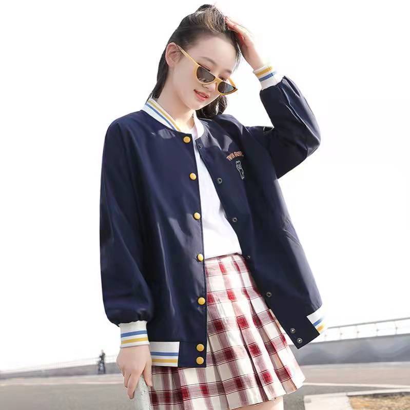 Loose Student Bf American Retro Baseball Jacket Tide