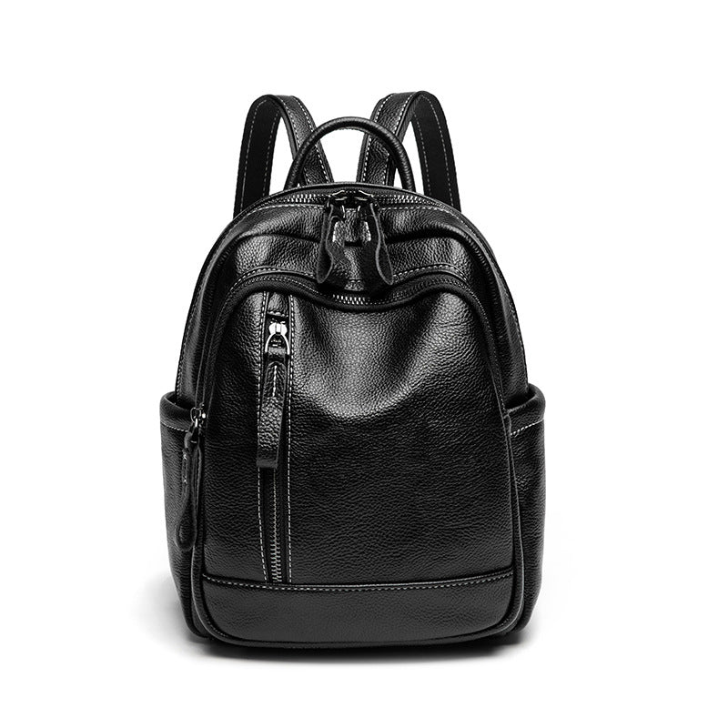 Women's Fashion All Match Black Personality Backpack