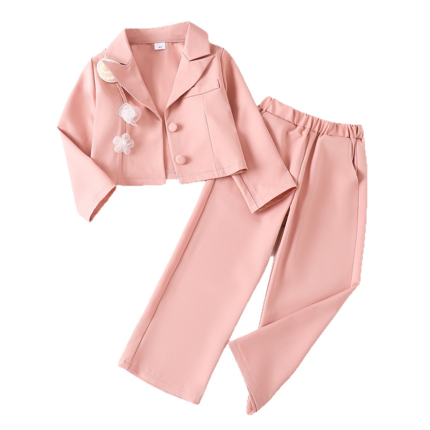 Bow Print Long Sleeve Pants For Children