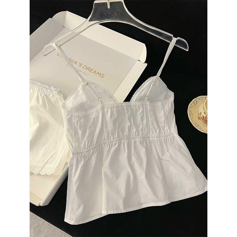 New Sexy Bow-Knot Lace Trim Loungewear Set