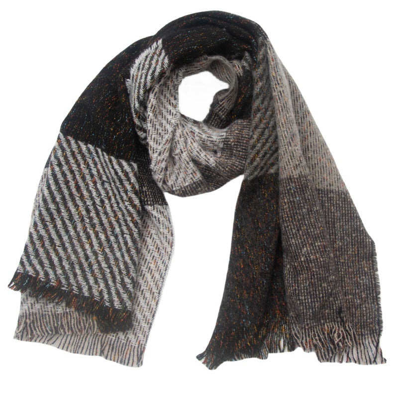 Men's And Women's Large Plaid Scarf Shawl