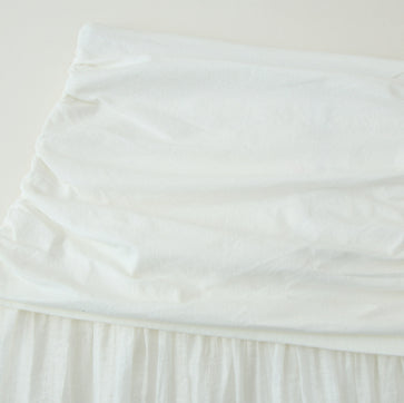 Summer Pleated Decorative Stitching Mid-waist Skirt