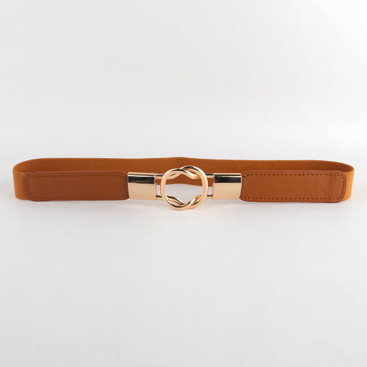 Fashion Buckle Elastic Thin Belt