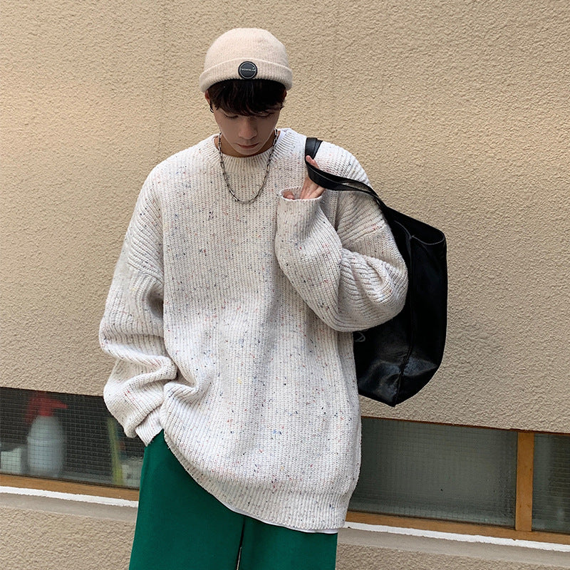 Youth Minimalist Fashion Knitted Sweater Color Mixing