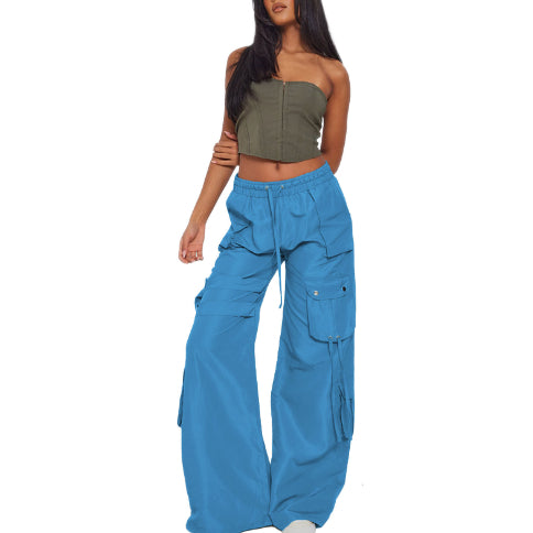 Niche Retro Casual Pocket Horn Overalls