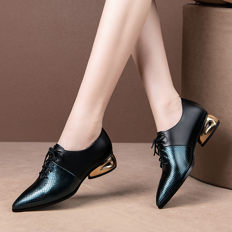 Women's Plus Size Thick-heeled Deep-mouth Single Shoes