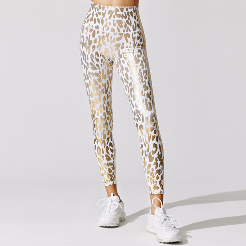 Leopard Print Hip-lifting Fitness Tight Stretch Printed Yoga Pants