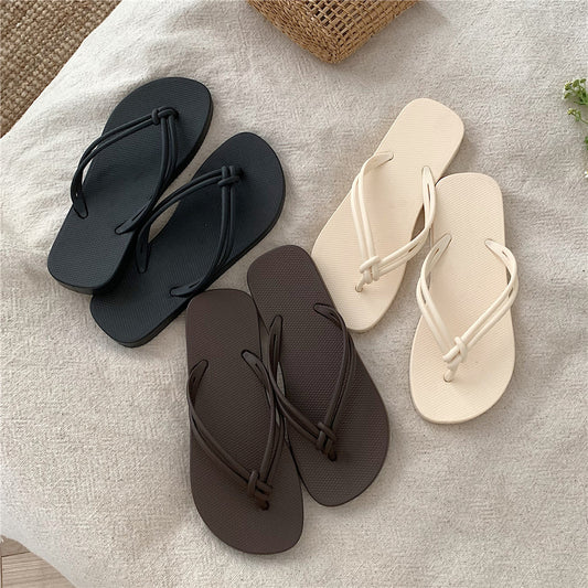 Mode Afslappede Flip-flops Til Damer - Sommer Udendørs Skridsikre