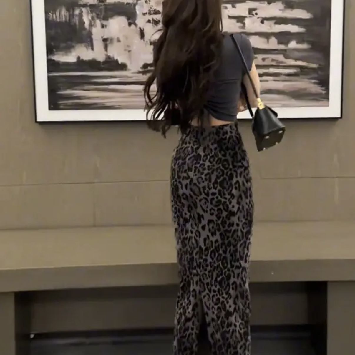 Sexy, Chic Leopard-print Skirt For Womenautumnwinter Style