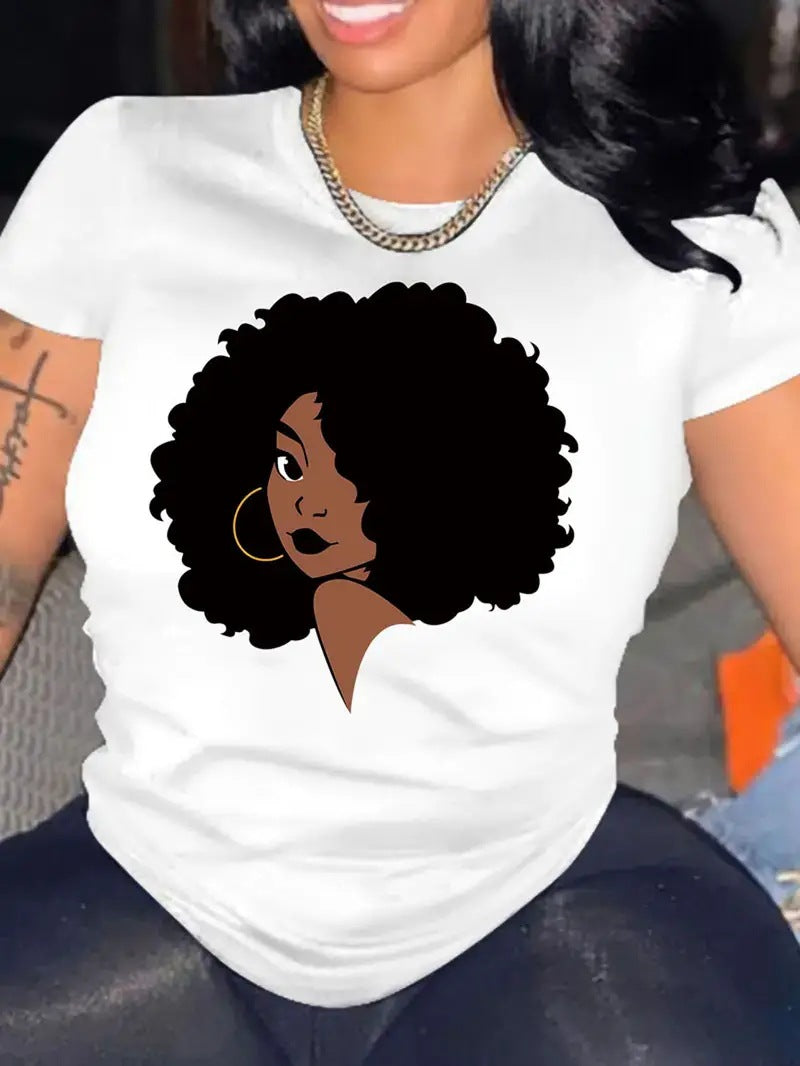 Printed Short-sleeved T-shirt Trendy