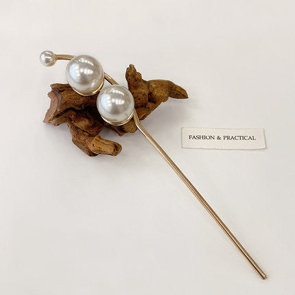 Temperament Pearl Alloy Plate Hairpin Headgear