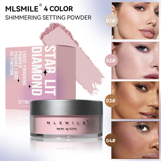 Pearlescent Face Powder Concealer Powder Waterproof Sweat-proof Oil Control