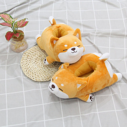 Cute Soft Adorable Corgi Shiba Inu Dog Slippers Animal