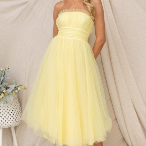 Tube Top Mesh Dress For Women