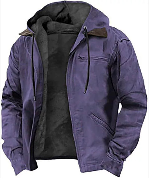 Men's Fleece Lined Zip Pocket Jacket