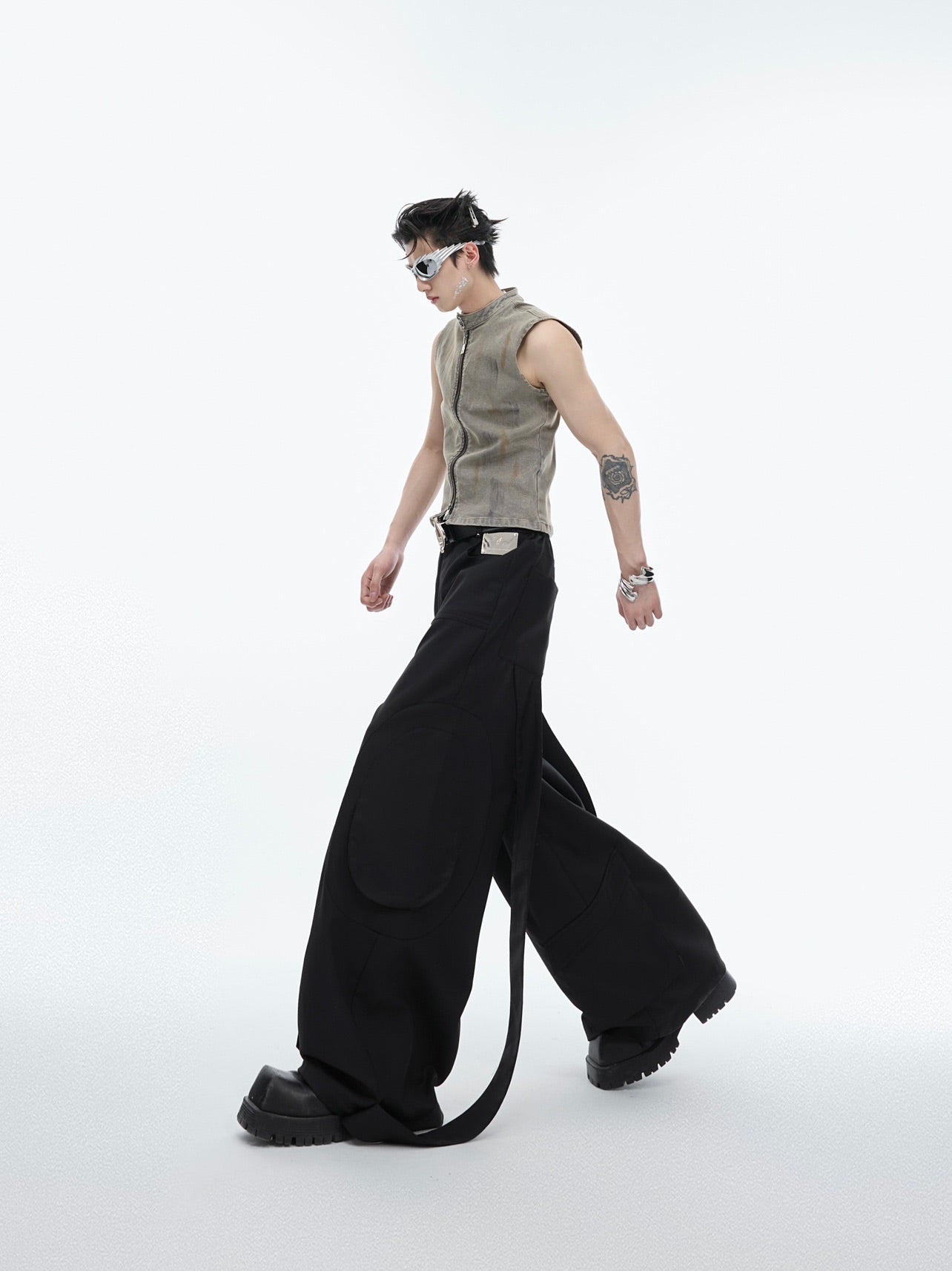 Retro Do The Old Cowboy Vest Slim Fit Sleeveless Top