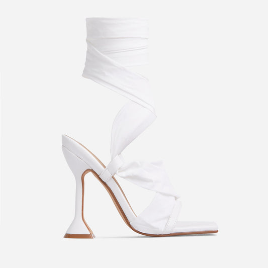 Women's White, Purple, Black And Green Four-color Stiletto Strap High-heel Sandals