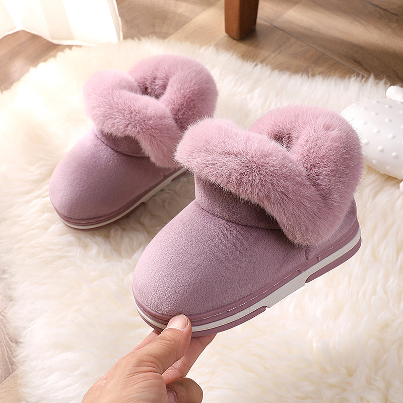 Children's Bag Heel Plus Plush Thick Warm Cotton Shoes