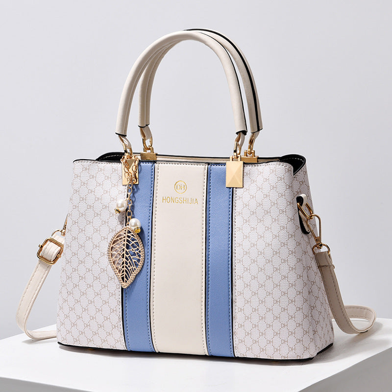 Women's Elegant Contrast Color And Versatile Crossbody Large Capacity Shoulder Handbag